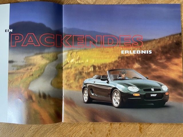 MG Dokumente: MG MGF Prospekt Grossformat deutsch CH Brochure ca 1995 1996 – Gebraucht aus Langenthal von Andreasdavidk 3