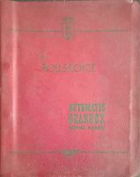 Servicehandbuch Automatikgetriebe Rolls Royce Bentley 1957