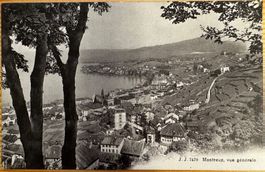 Antike Ansichtskarte SCHWEIZ, Montreux, vue générale