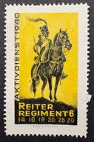 SCHWEIZER MILITÄR BRIEFMARKE REITER REGIMENT 6 VON 1940