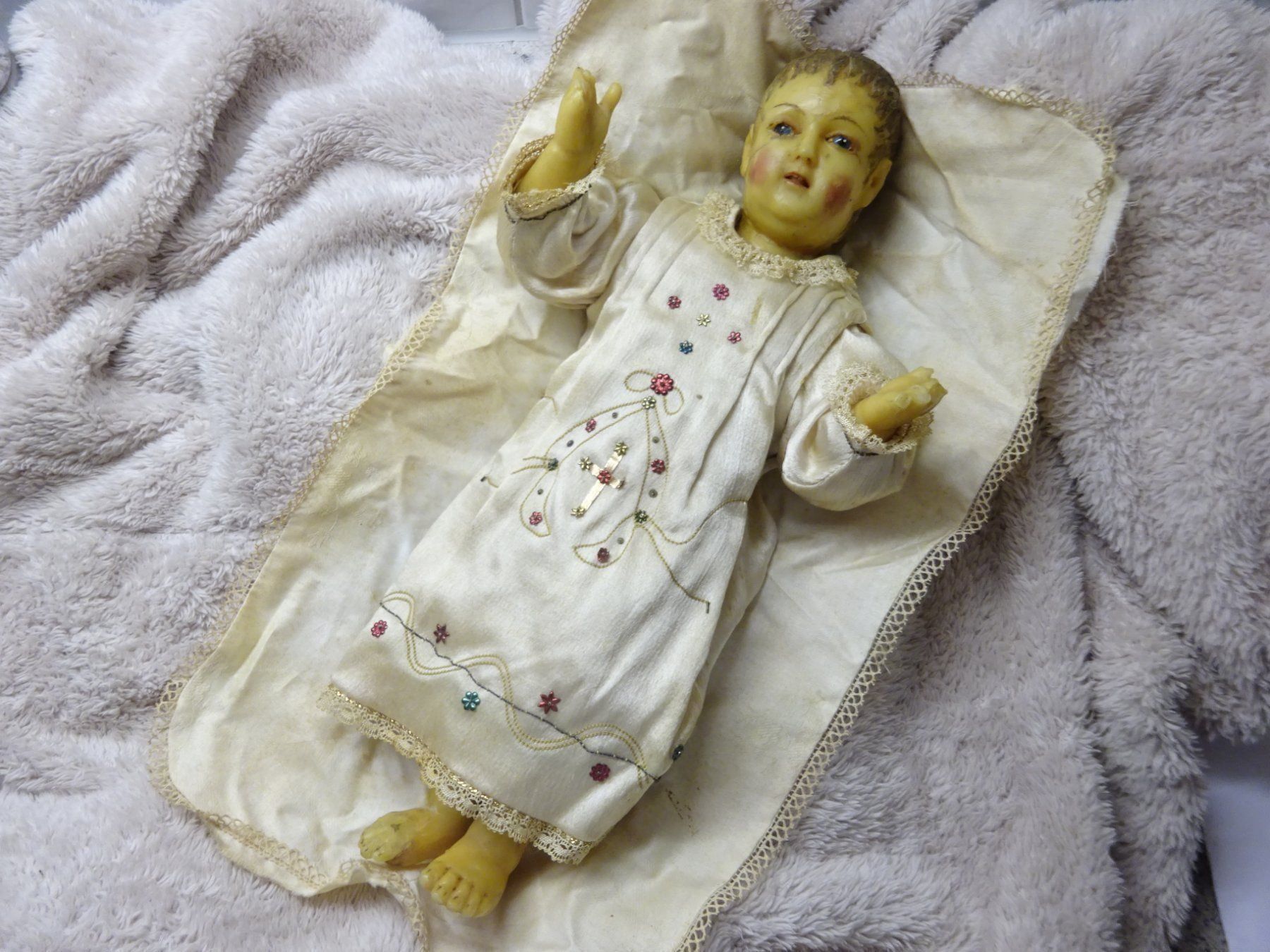 Tutte le decorazioni: Fatschenkind, 40cm / Klosterarbeit Krippe – Usato da Esslingen venduto da eintagammeer 2