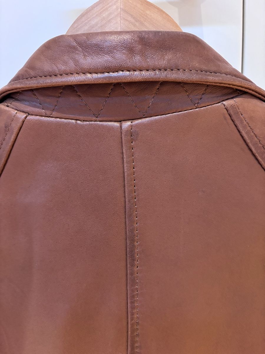 Massimo Dutti Vestes: Brown leather jacket – D'occasion à Bassins par claaretje 2