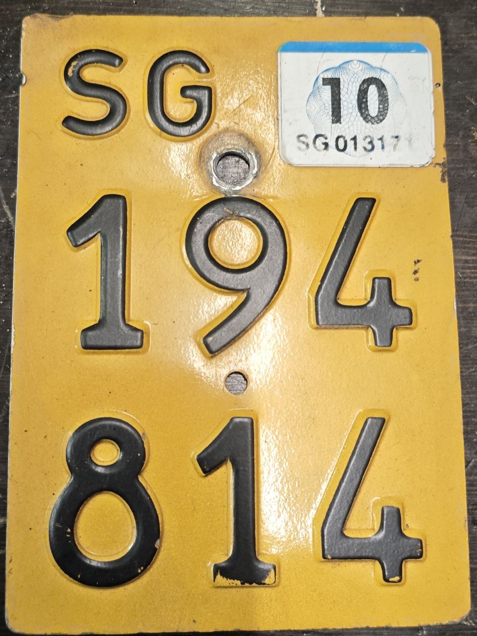 Insegne: Nummernschild SG 194 814 – Usato da Oberhasli venduto da WvlFiL4