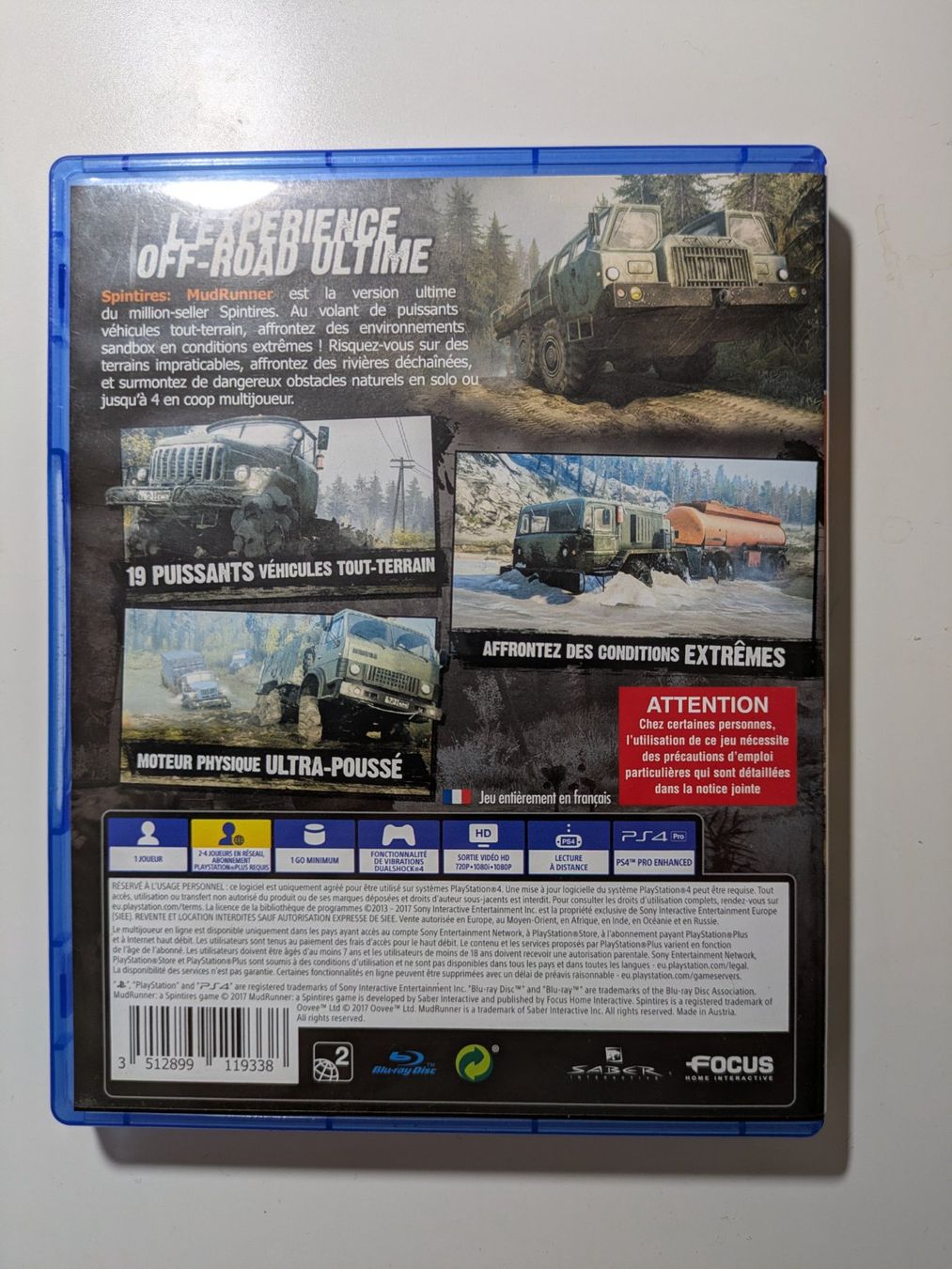 Giochi: Jeu PS4 MudRunner, Expérience Off-Road Ultime, En Français – Usato da Fribourg venduto da lwi_z9tg 1