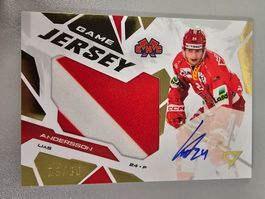 LIAS ANDERSSON 2025/26 Game Jersey Auto/30 NLA EHC Biel