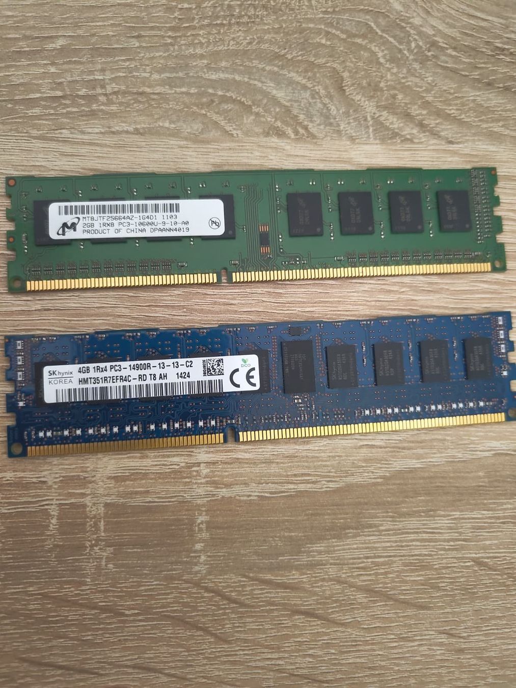 PC: DDR3 RAM Bundle – 2 GB Desktop + 4 GB Server ECC (Micron / S – Usato da Wil SG venduto da tomdirak