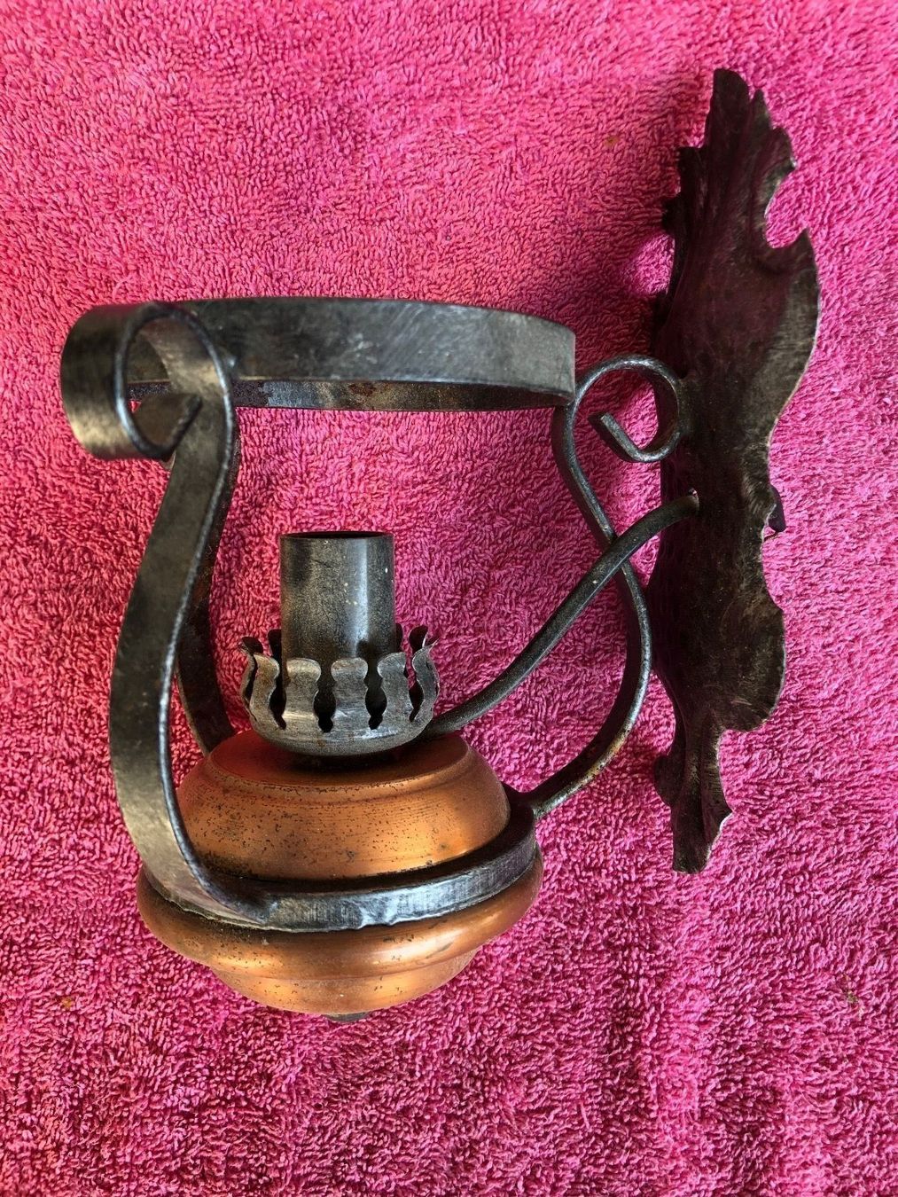 Lampade: Lampe antik schmiedeeisern kupfer – Usato da Reinach AG venduto da rares75 1
