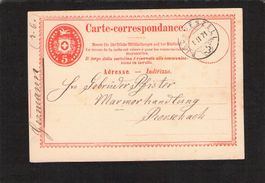 Abart:Carte-Correspondance Bischofszell-Rorschach 5.2.1871