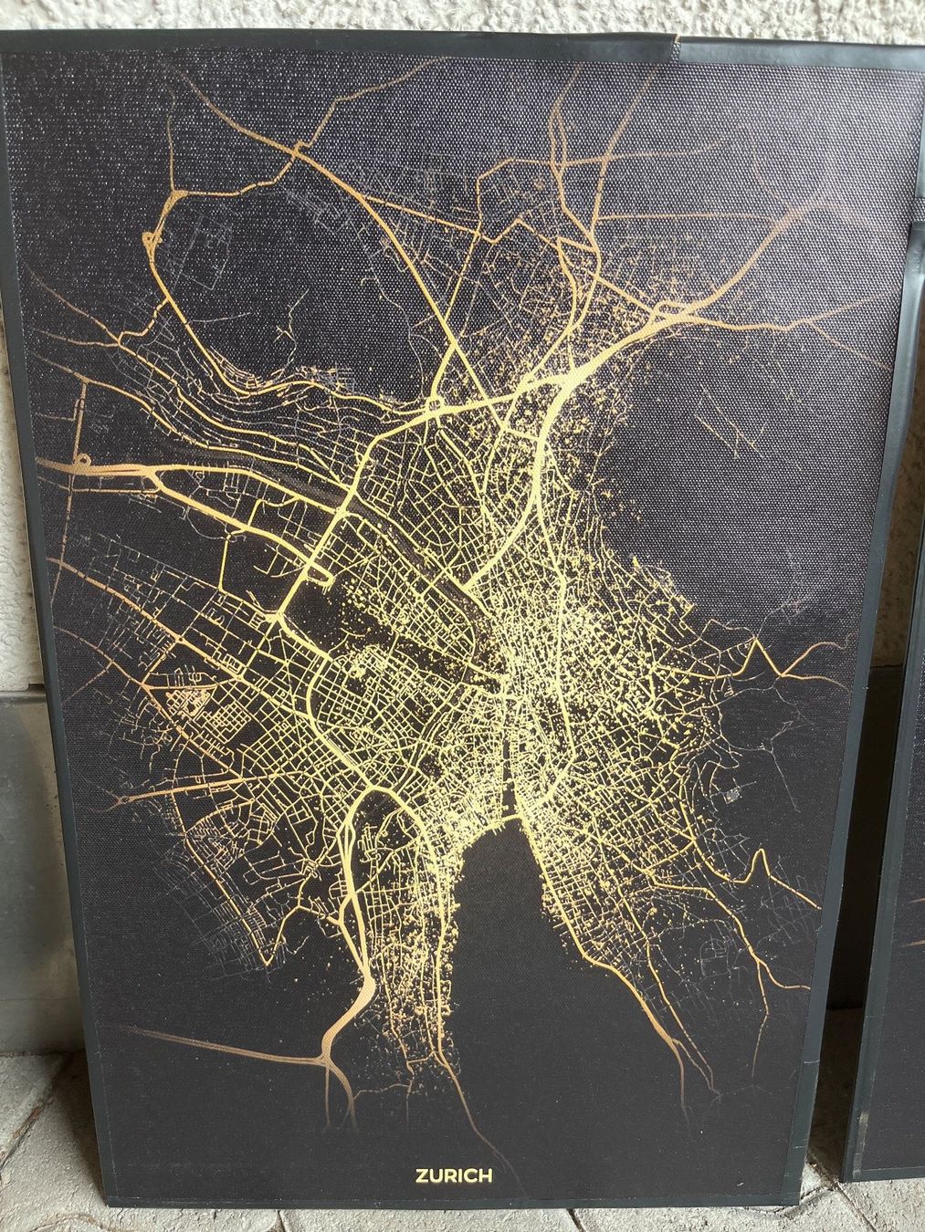 Gemälde: Canvas Zurich by night - 30x45cm – Gebraucht aus Escholzmatt von Stern777