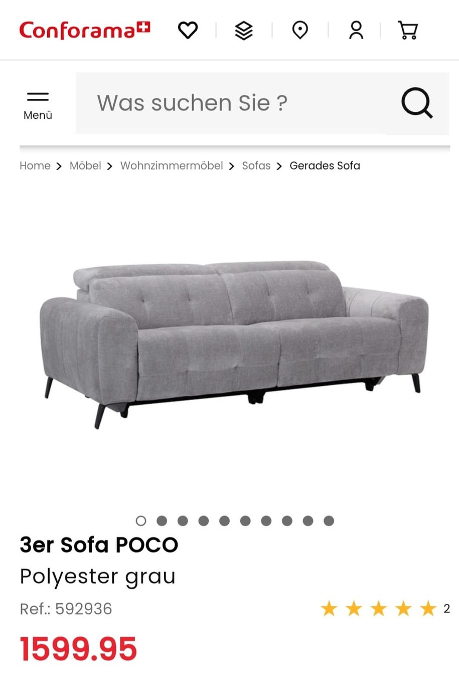 Conforama Divani: 3er Sofa POCO Conforama Neu!!! – Nuovo (secondo la descrizione) da Grindel venduto da Benj_96 2