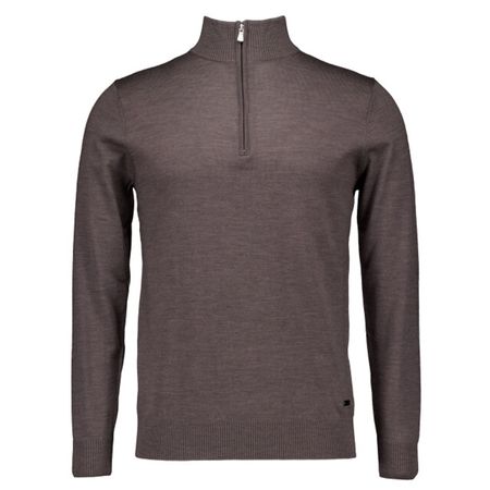 Seven Dials Pullover mit halbem Reißverschluss – Braun