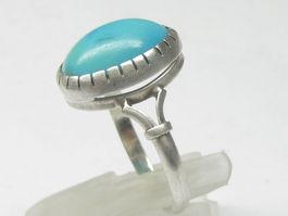 Vintage Ring Silber 800 Türkis Gr. 57