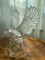 RCR Bleikristall Adler Skulptur mit Uhr - Vintage