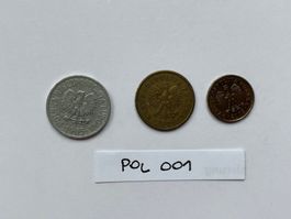 3 Münzen aus Polen 1965-2009