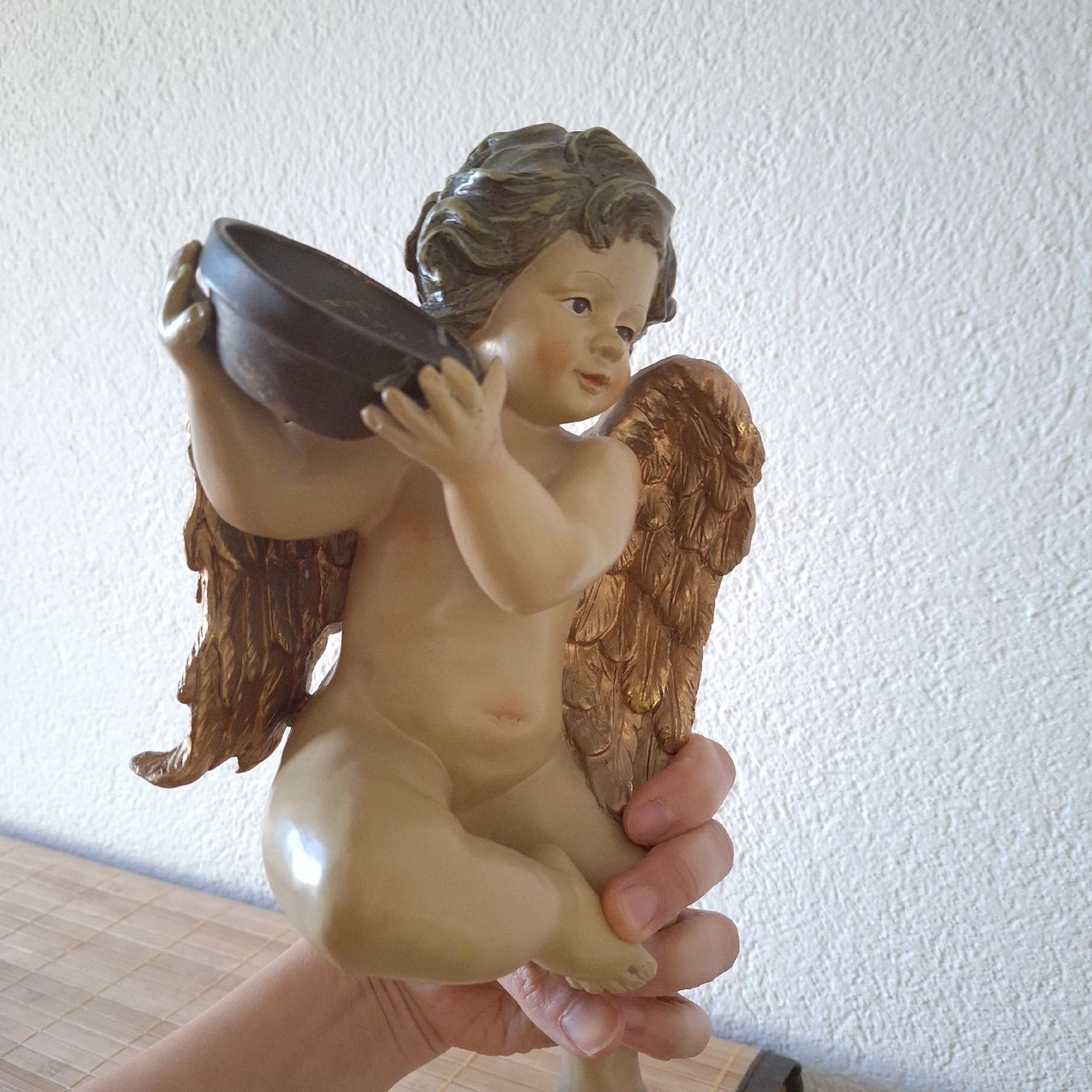 Statuette: Versand möglich.  Herziger, sitzender Engel – Usato da Winterthur venduto da Goldpipau 7