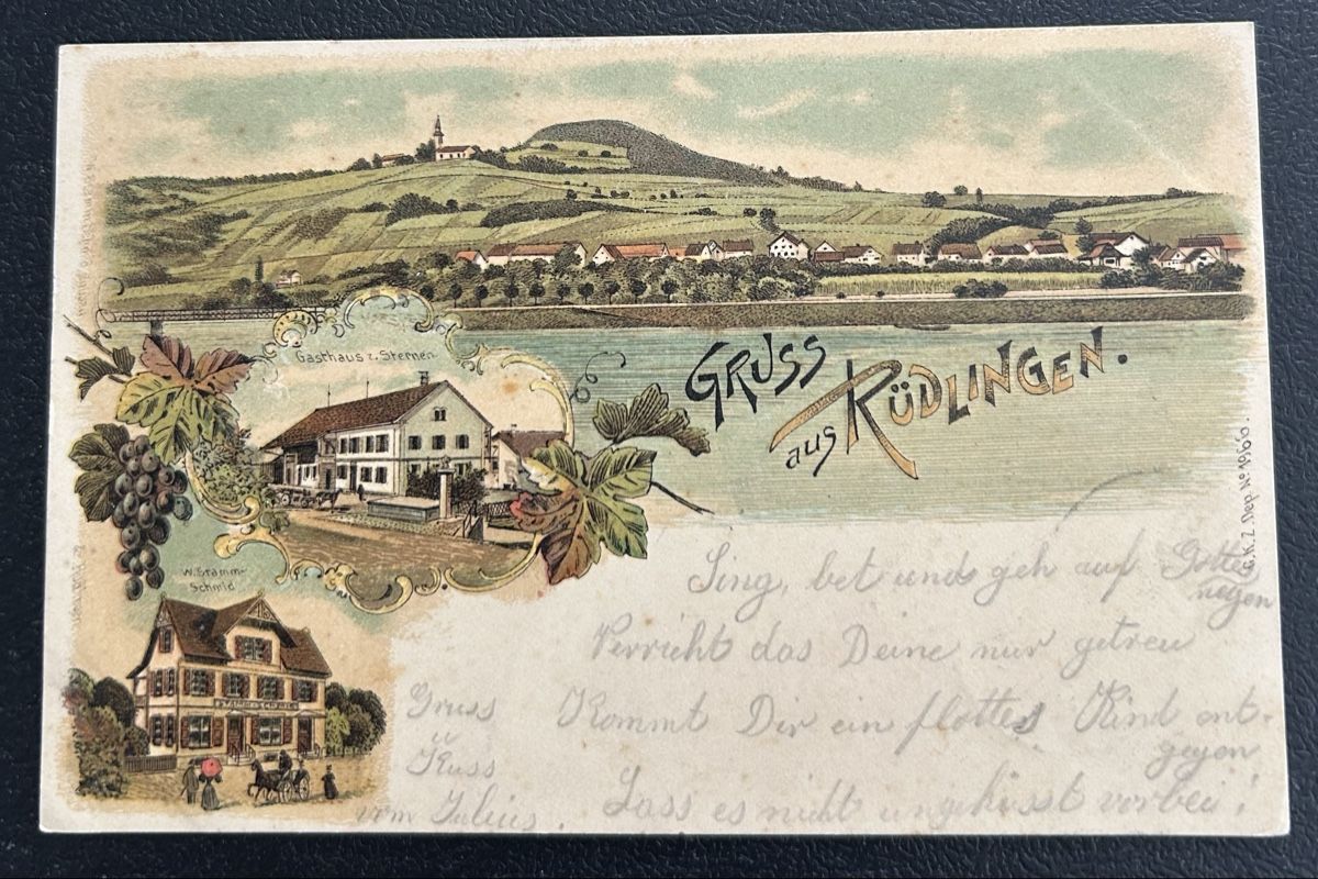 Cartes postales: Gruss aus Rüdlingen Litho  – D'occasion à Horw par Tellbub