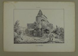 CASTELEN, KASTELEN OBERFLACHS AARGAU, FEDERLITHOGRAPHIE 1840