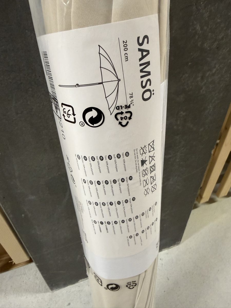 Ikea Parasols: New IKEA SAMSÖ Parasol – Neuf avec emballage d'origine à Zürich par SmilingPanda 1