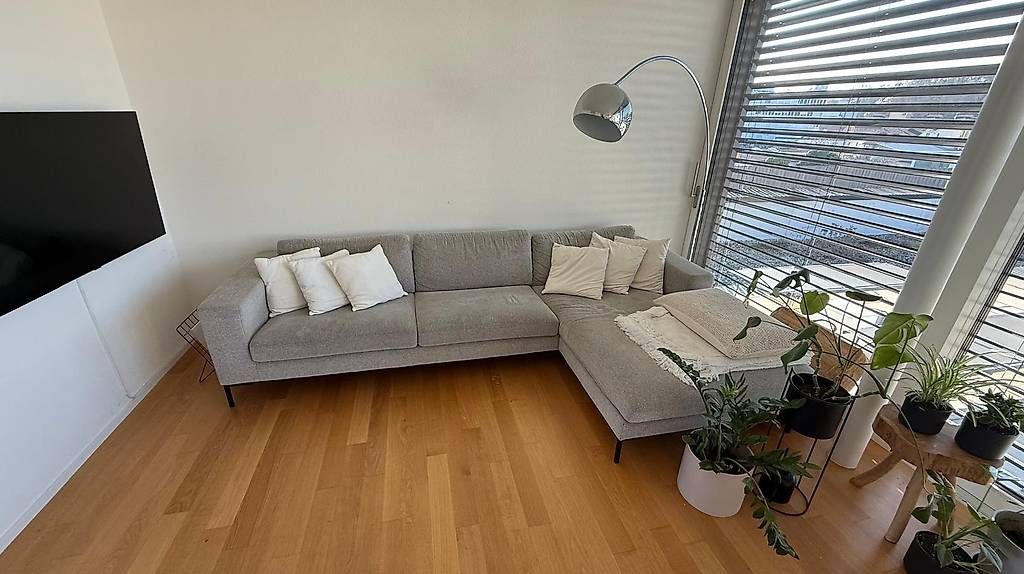 Livique Divani: Grosses Ecksofa hellgrau 311×182 cm  NP CHF 2299 – Usato da Allschwil venduto da Sam567 2