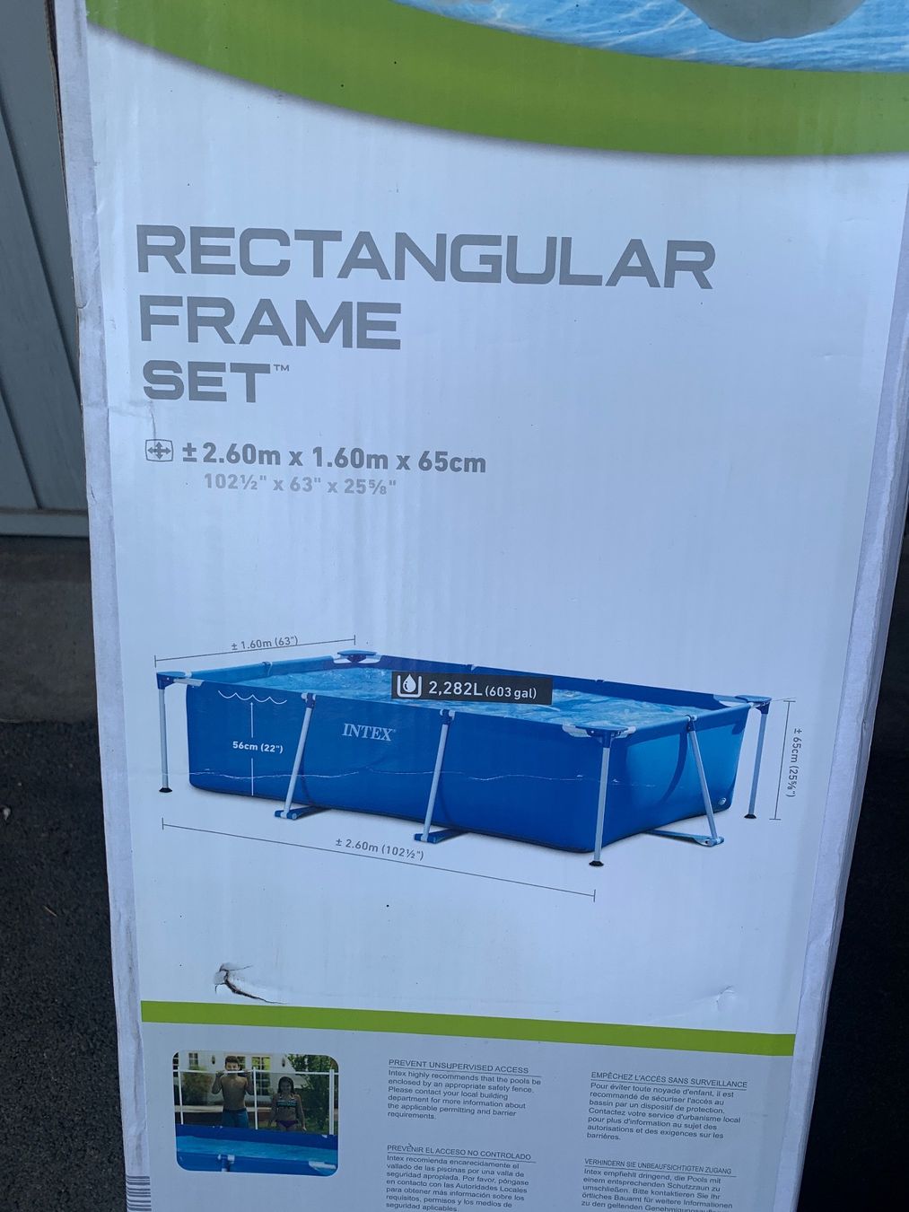Intex Kinderplanschbecken: Intex Pool Retangular Frame Set 260x160x65cm – Gebraucht aus Thalwil von