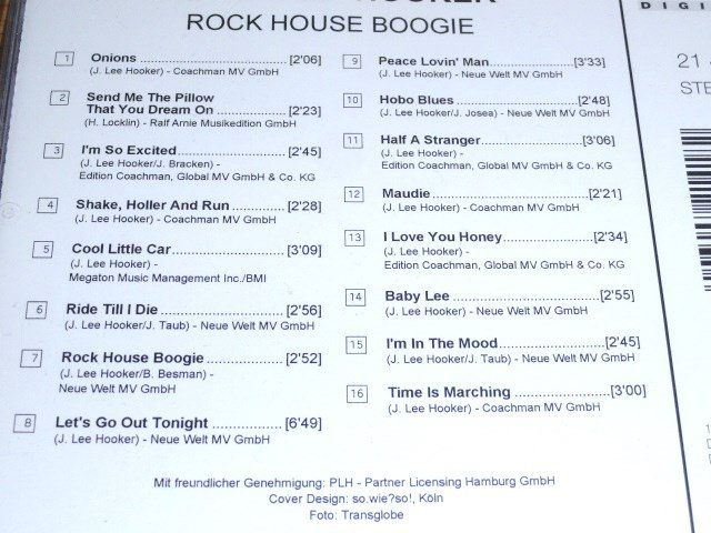 CD: John Lee Hooker - Rock House Boogie – Usato da Unterbäch venduto da dadin 2