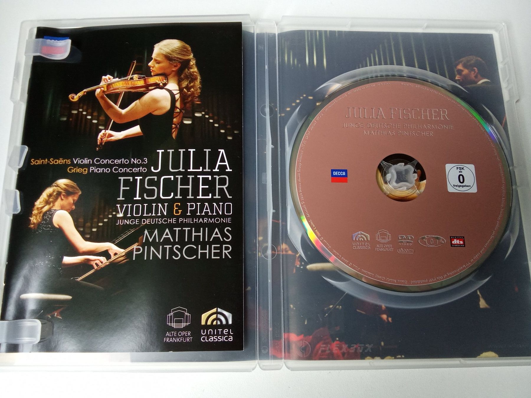 Tutti i DVDs: Julia Fischer spielt ein Violinkonzert & ein Klavierkonzert – Usato da Bilten venduto da Bora3 2