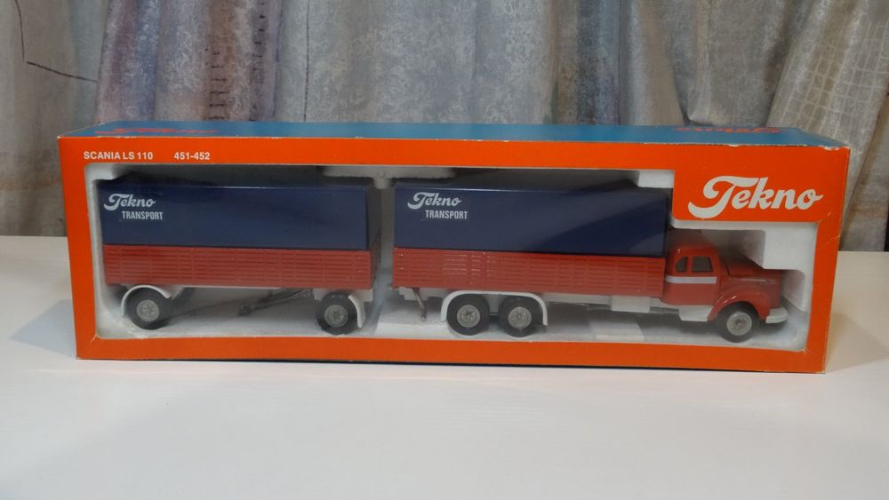 Tekno 451 - 452, Scania LS 110, Tekno Transport, Vitrine (Neu (gemäss