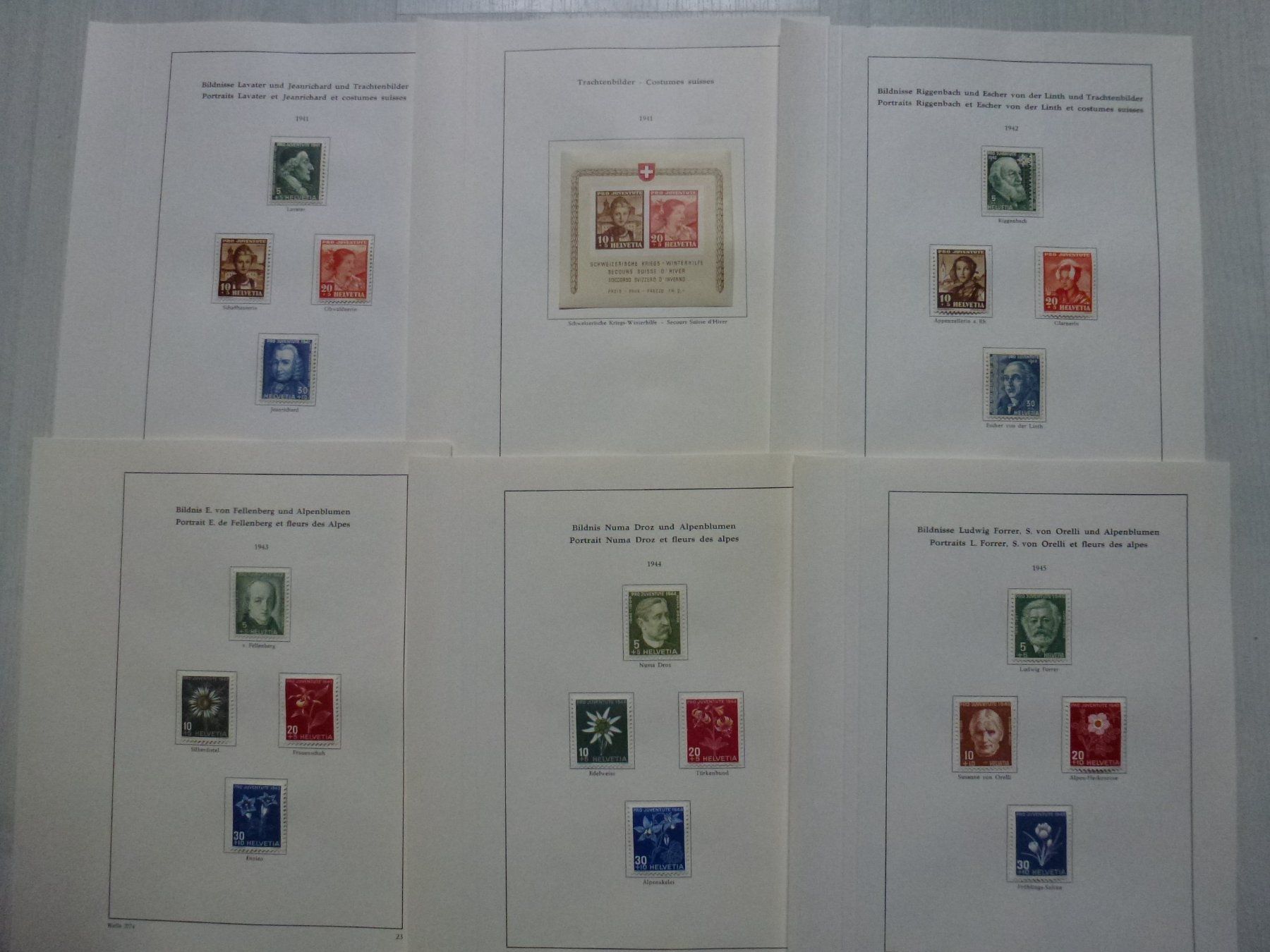Alle Briefmarken: ++ Pro Juventute Marken ab Vorläufer bis 1963 postfisch – Gebraucht aus Walkringen von Casablanca777 4