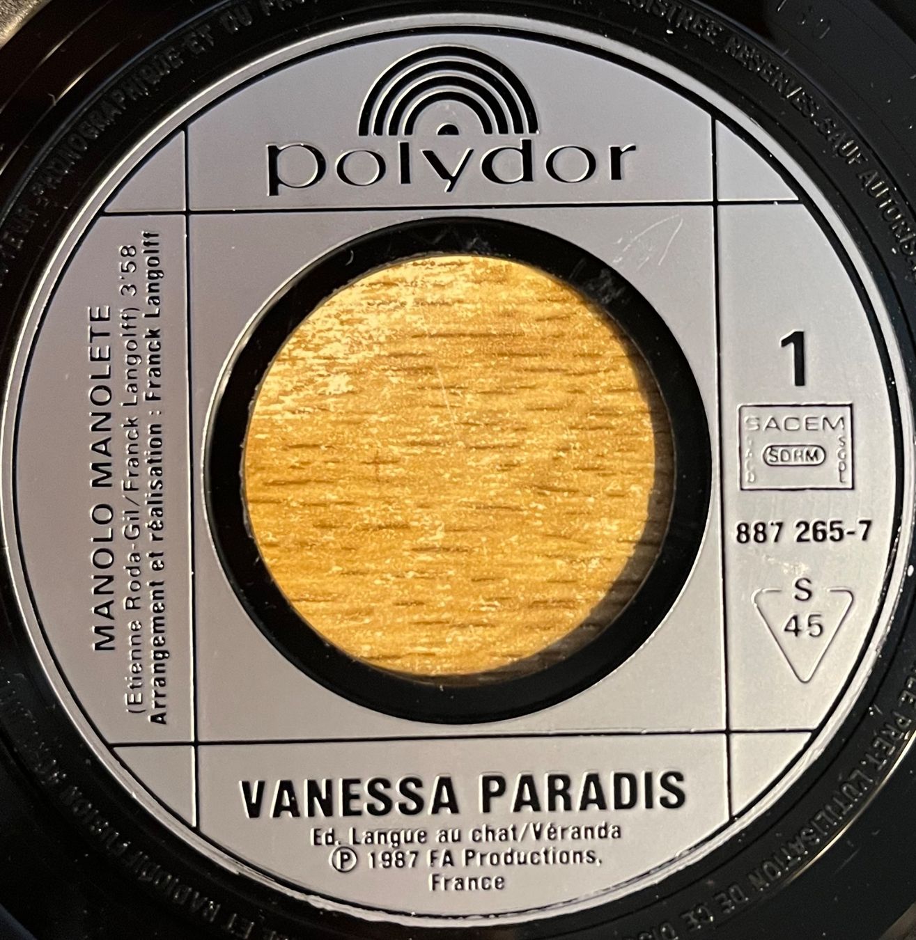 Dischi in vinile: VANESSA PARADIS - MANOLO MANOLETE – Usato da Bussigny venduto da vinyl-pas-cher 2