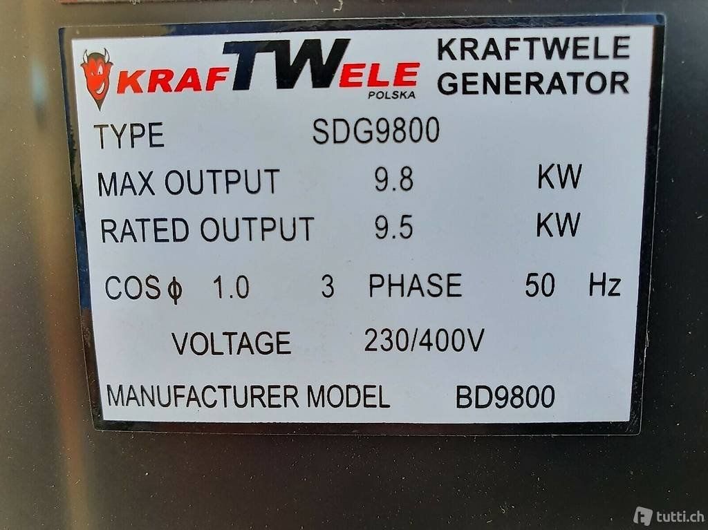 Generatori di corrente: Neu!!! Stromerzeuger Diesel, 9,5 KW – Nuovo e nell'imballaggio originale da Vinelz venduto da AlexNetti007 1