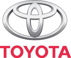 Metal Alu Plate-TOYOTA-LOGO-WEISS-GRAU-ROT