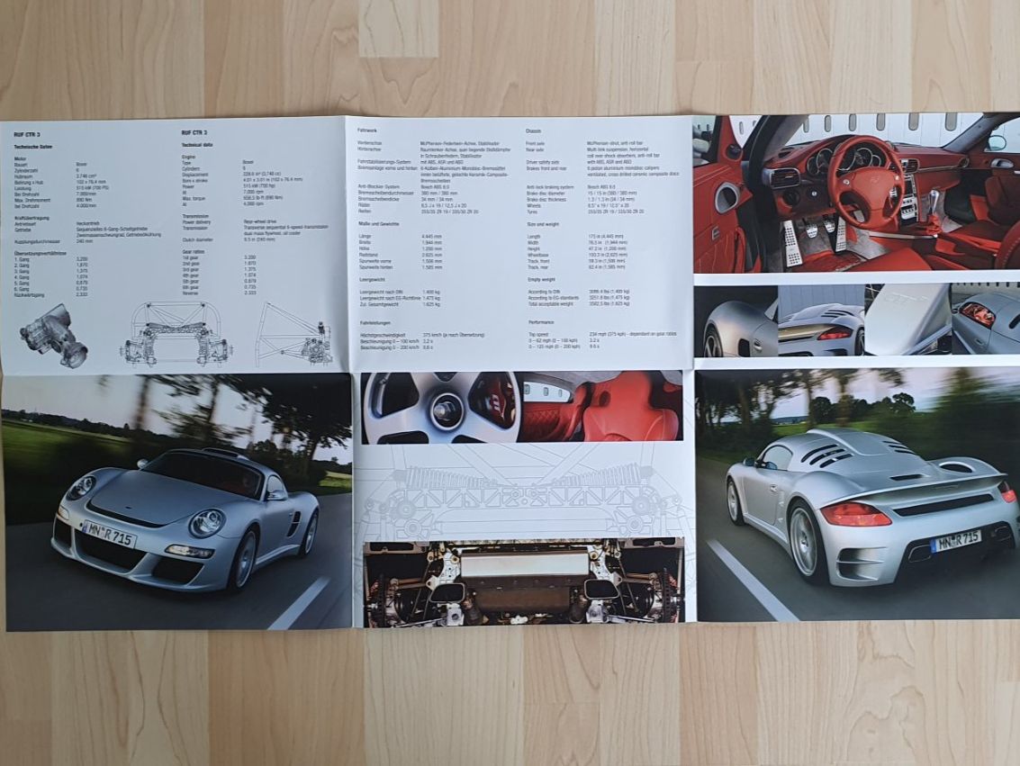 Dokumente: RUF CTR 3 Broschüre Prospekt – Gebraucht aus Ernetschwil von Cob1998 2