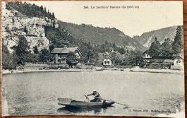 Bassin du Doubs - Barque - Carte ancienne