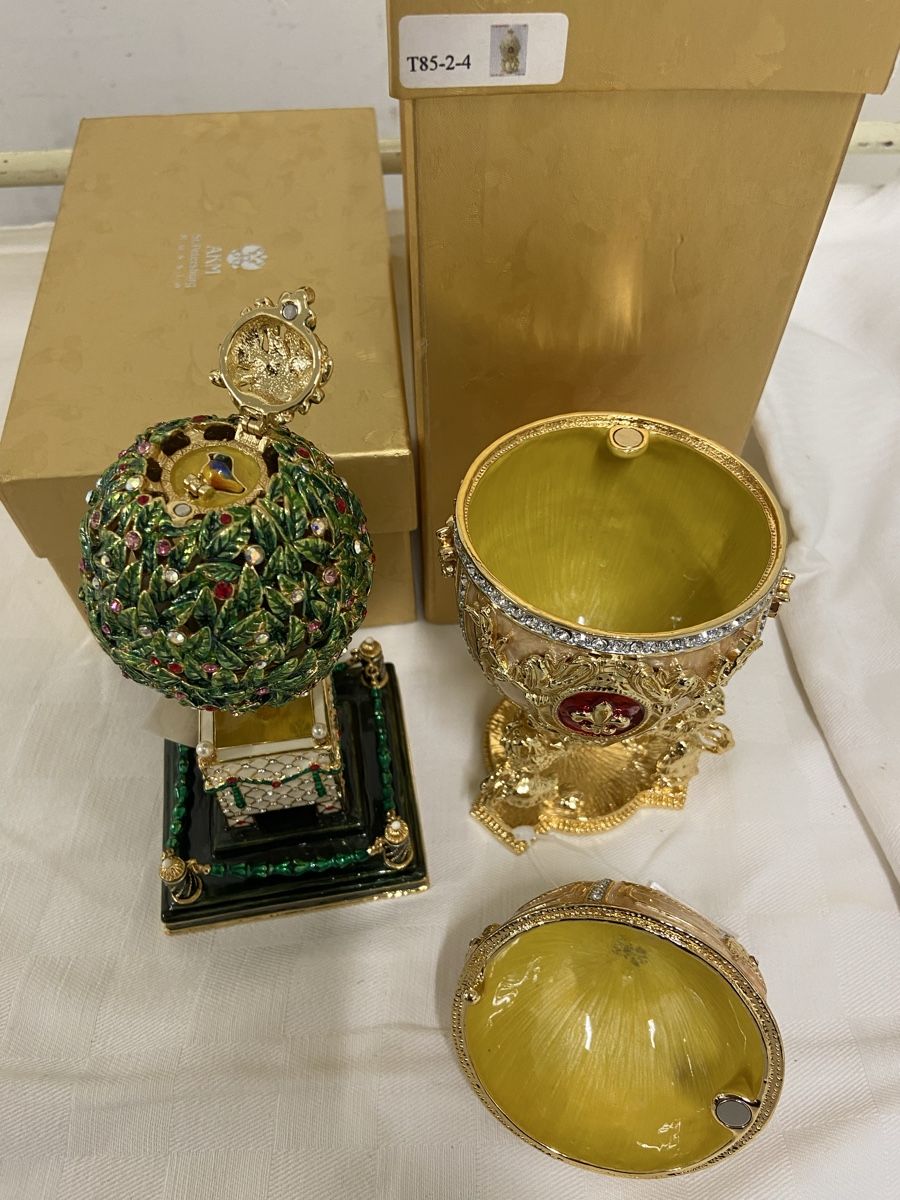 Tutte le decorazioni: Dekorative Fabergé-Eier mit Boxen 2 Stk. – Usato da Dietikon venduto da brocki-eyra 6