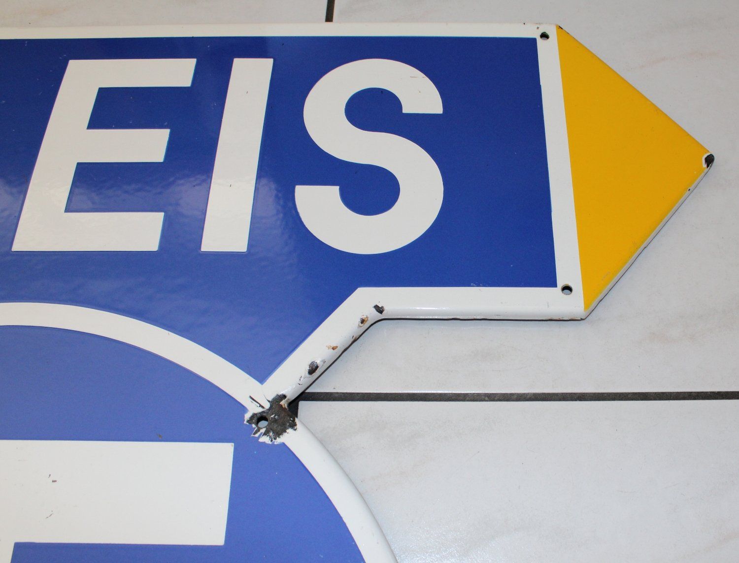 SBB/CFF/FFS Insegne: Gleis 15 SBB Emailschild Zürich – Usato da Lüchingen venduto da Aw67 2