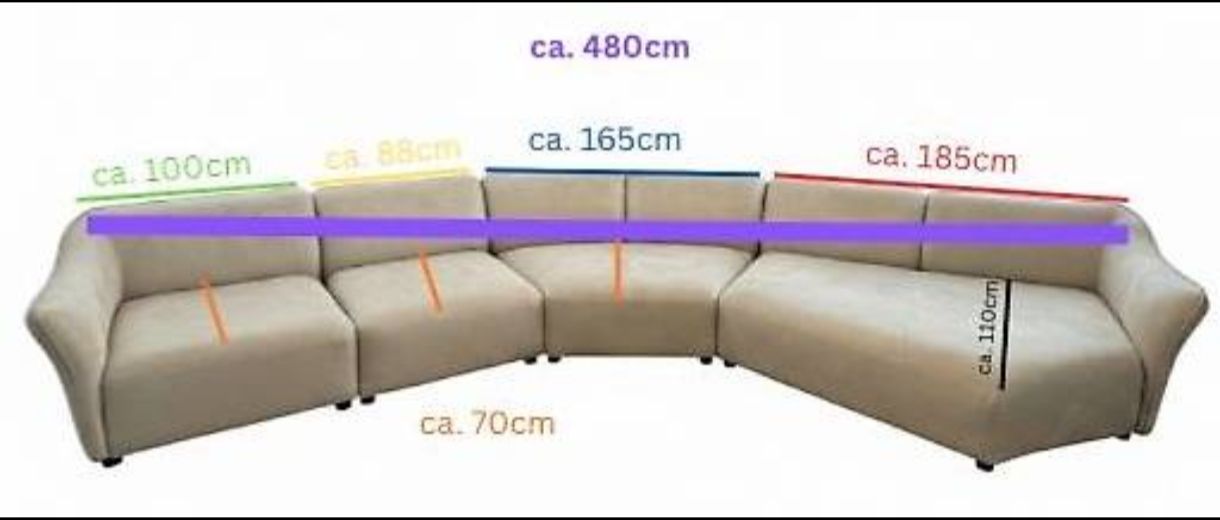 Divani: Design Ecksofa Beige ca. 480cm neuwertig – Usato da Altenrhein venduto da C.25 3