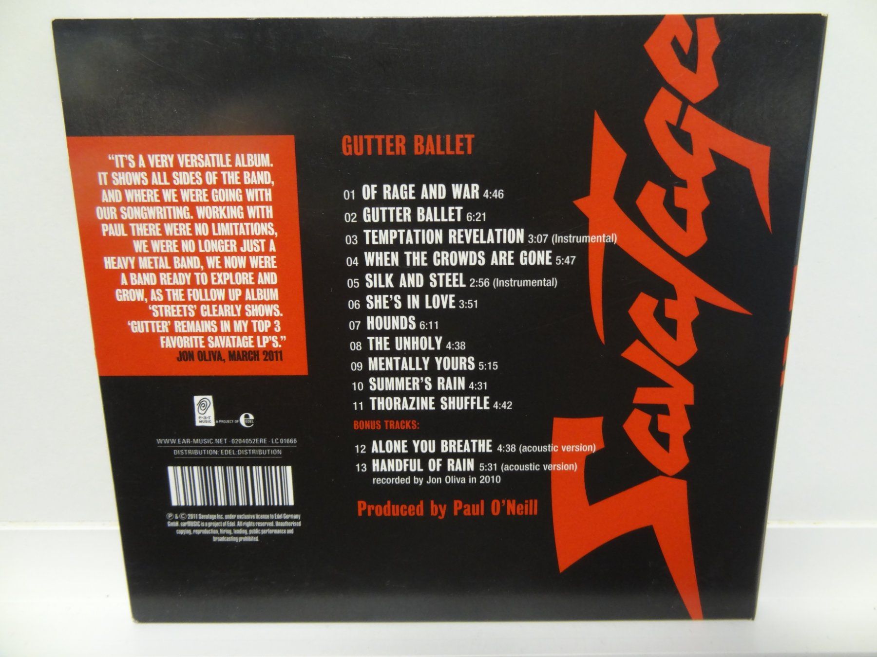 CD: Savatage - Gutter Ballet CD – Usato da luzern venduto da musicandart 1