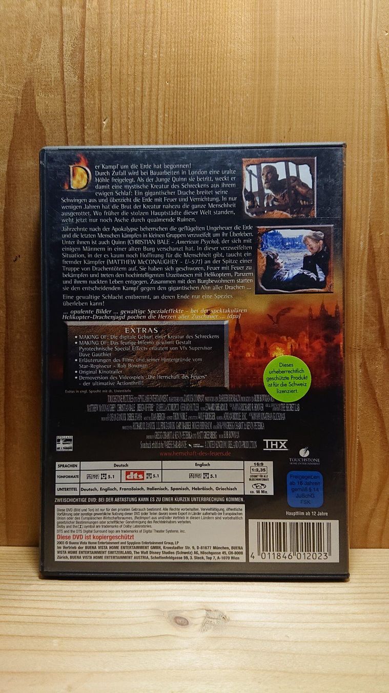Tous les DVDs: DIE HERRSCHAFT DES FEUERS DVD mit Matthew Mcconaughey – D'occasion à Wilderswil par Exebub 1
