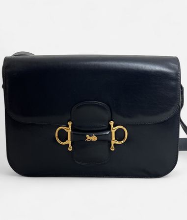 Celine Horse Carriage Clasp Shoulder/Crossbody Bag – Schwarz