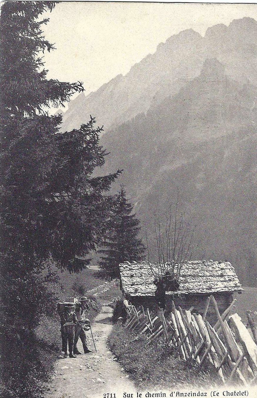 Cartoline postali: Le Chatelet,  sur le chemin d'Anzeindaz – Usato da Buchs AG venduto da Baerfisch
