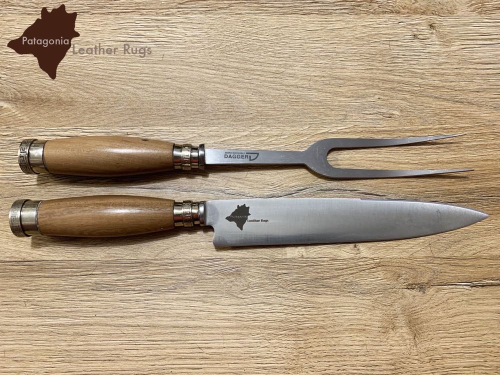 CONGARTENO Grillgabel - Edelstahl, Holzgriff, 24,8 Cm, Rutschfest