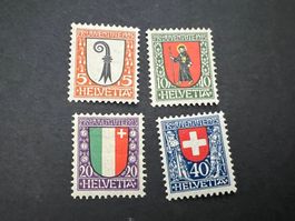 Pro Juventute 1923  Nr. 25-28  Falzspuren  * (4609)