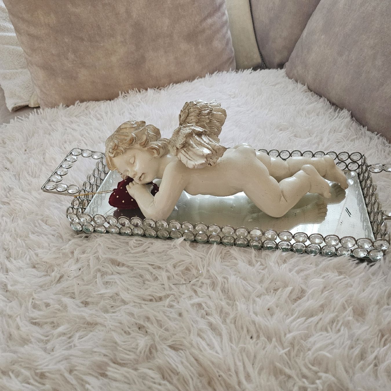 Figurines: engel auf kristsll teller – D'occasion à wolfhalden par 46464646 6
