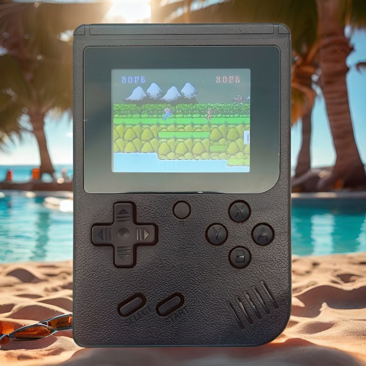 Inovalley GAME01 Console de jeu portable LCD 2,8 avec 500 jeux rétro classique inclus - Batterie lithium 350mAh rechargeable - Inovalley