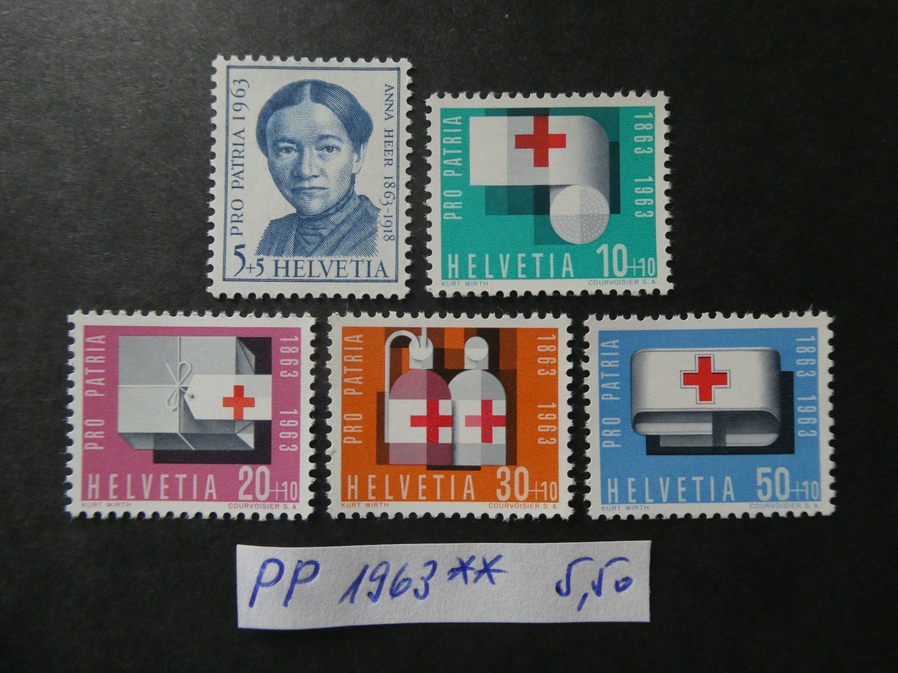 Alle Briefmarken: Pro Patria 1963 postfrisch – Gebraucht aus Lausen von Herbamare01