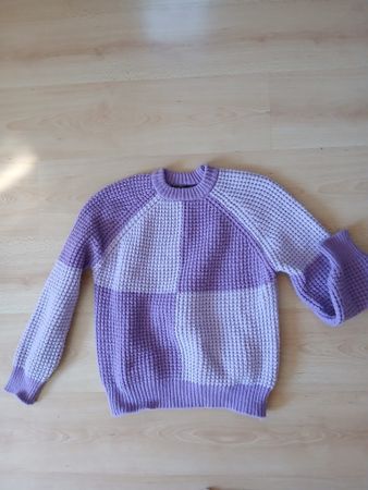 Pullover Nomi lila kariert Grösse S/M guter Zustand