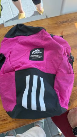 Adidas Rucksack Pink Schwarz Freizeit Schulrucksack 3 Strips