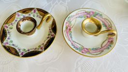 Kerzenständer-Set, handbemalt von F. Matthey, 1987
