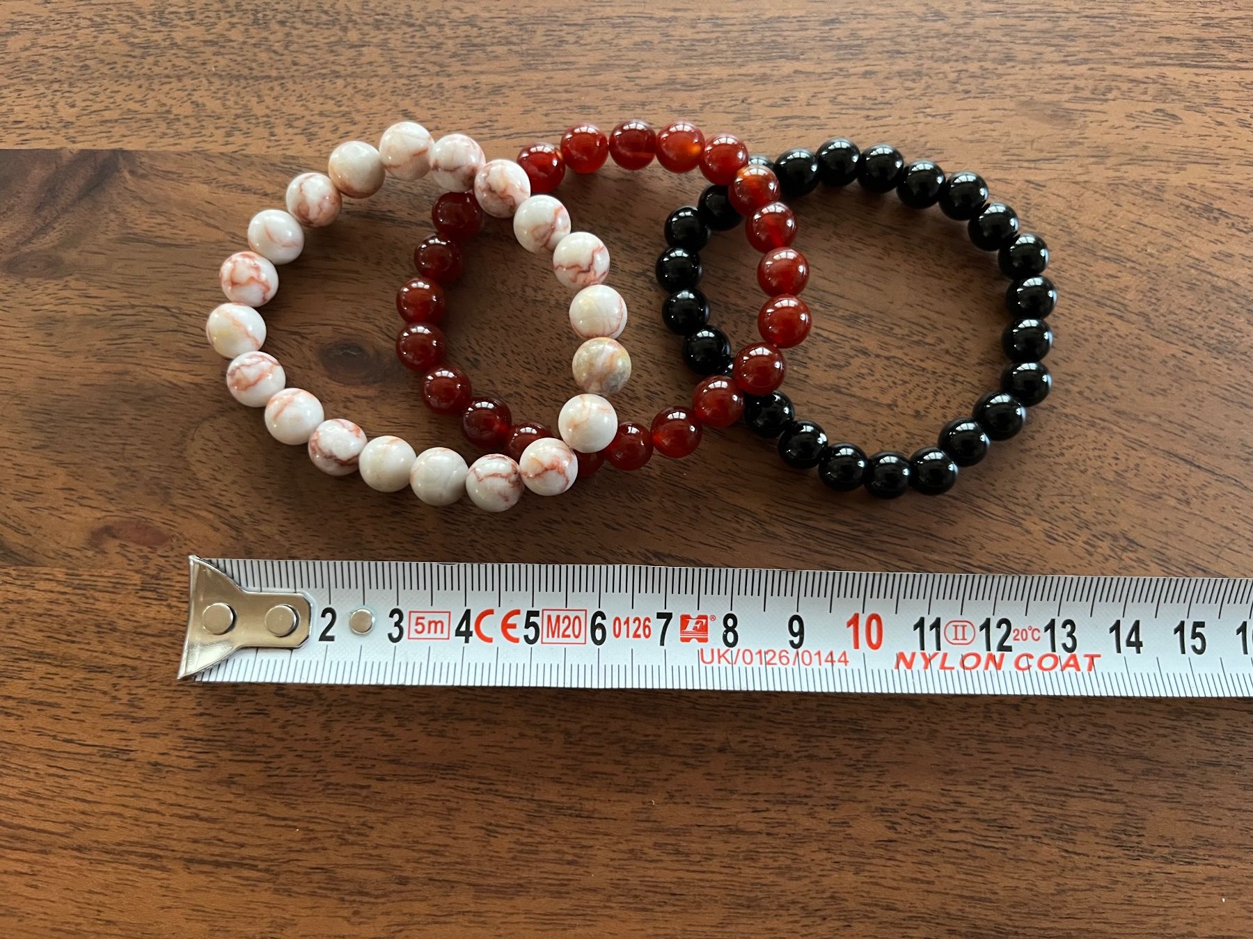 Bracciali & Braccialetti: 3er Set Armbänder, Edelstein, Karneol, Red Jasper, Onyx – Nuovo e nell'imballaggio originale da Gams venduto da Mariawicca 4