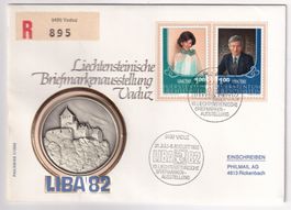 Münzenbrief  Fürstentum   Liechtenstein Liba 1982